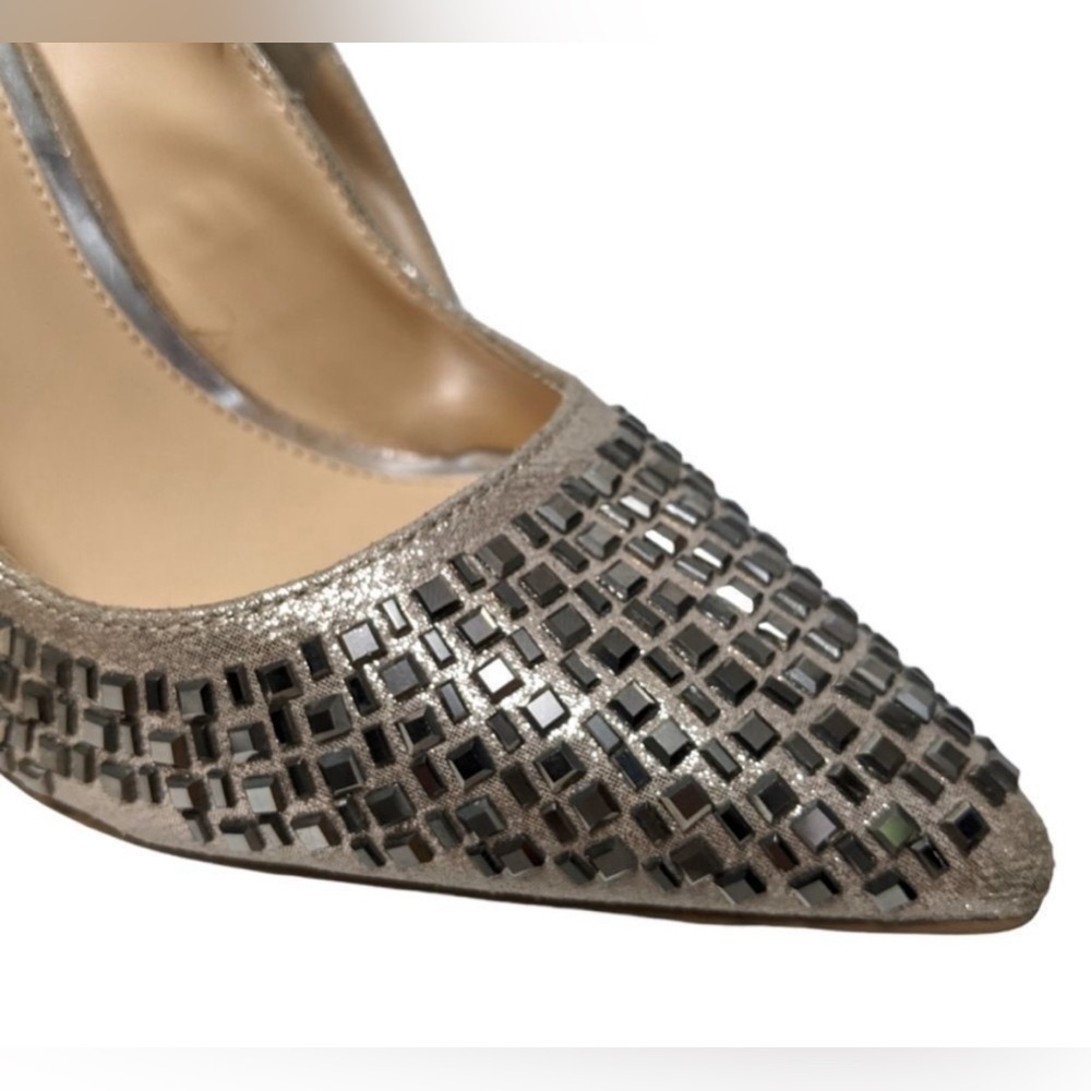Jessica Simpson Claya Metal Pump Gold Pewter 8.5 - Picture 3 of 13
